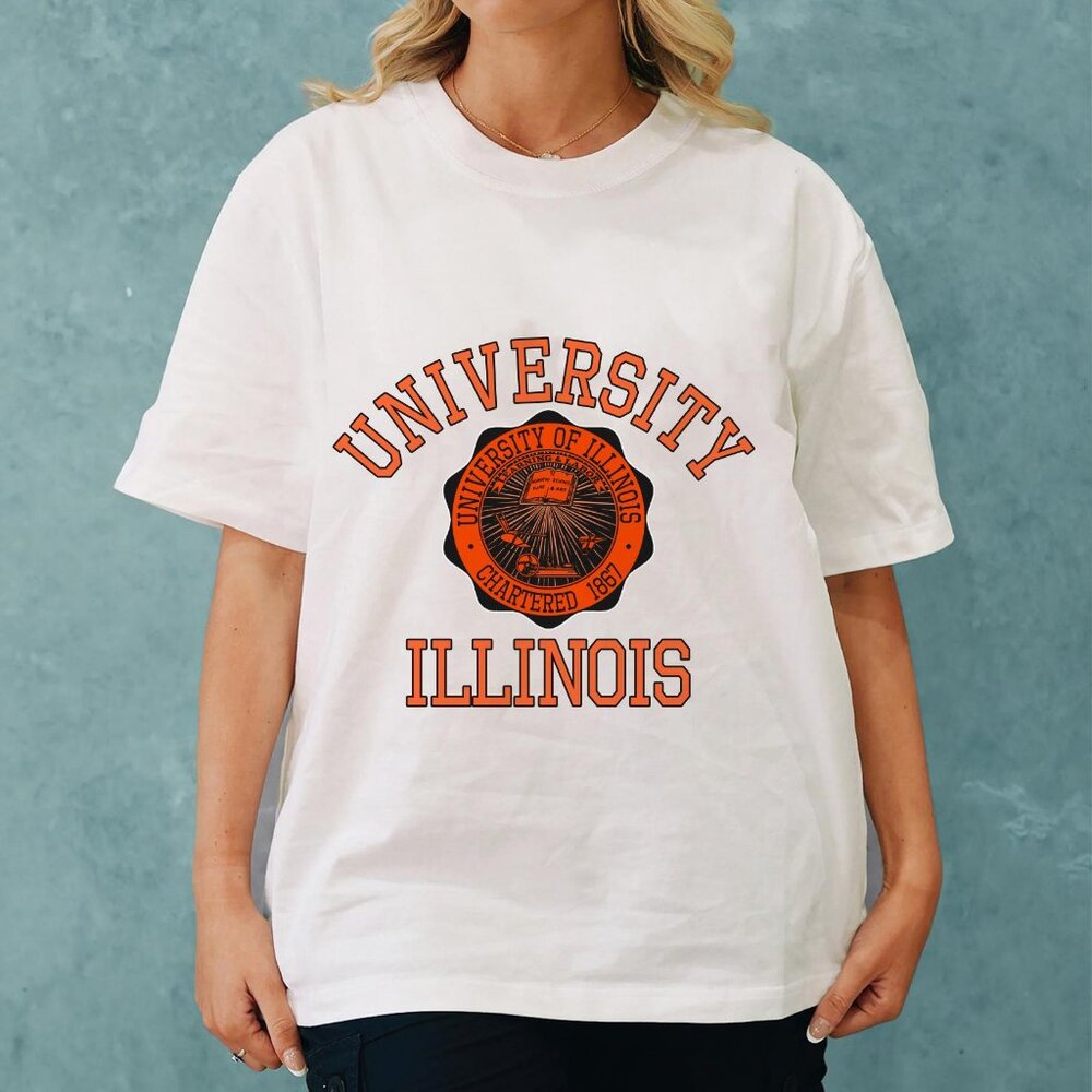 University Of Illinois College Stars shirt collect Illinois College Tee SHirt pm